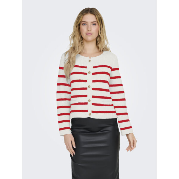 ONLLAURA LIFE LS O-NECK CARDIGAN CC KNT ΓΥΝΑΙΚΕΙΑ ΖΑΚΕΤΑ ΡΙΓΕ  ONLLAURA LIFE LS O-NECK CARDIGAN CC KNT 15343803 ΚΟΚΚΙΝΟ - Image 1