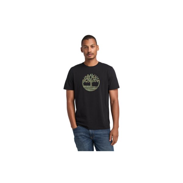 TB0A6DTS001-3-750x750 Ανδρική Μπλούζα TIMBERLAND KENNEBEC RIVER CAMO TREE LOGO TB0A6DTS Μαύρο - Image 1