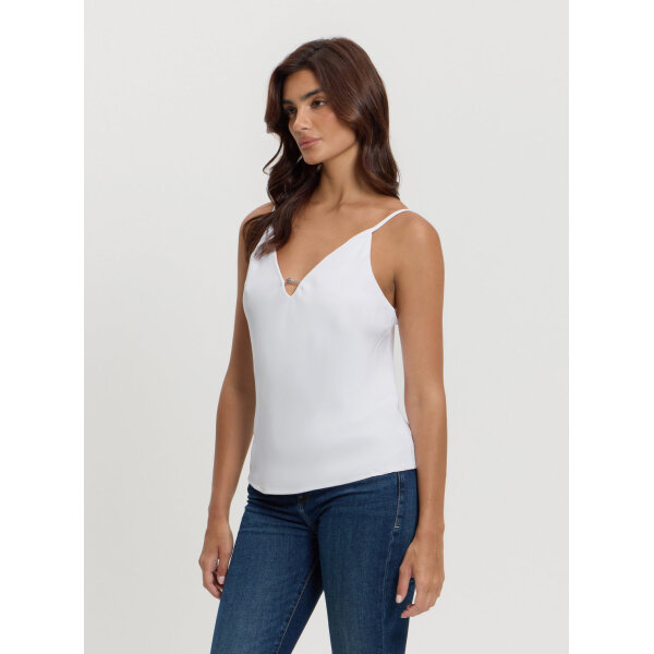 W5GH58WGLD2_PURE-WHITE_V2 ΓΥΝΑΙΚΕΙΑ ΜΠΛΟΥΖΑ GUESS W5GH58WGLD2-G011 - Image 2