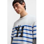 Ανδρική Μπλούζα HUGO BLUE Nolastripe Relaxed fit 50530330 Λευκό Μπλε Ριγέ - Image 3