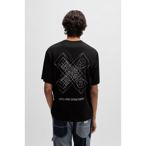 Ανδρική Μπλούζα HUGO BLUE Nufrancos Relaxed fit 50532095 Μαύρο - Image 5