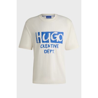 Ανδρική Μπλούζα HUGO BLUE Nugocrea 50533329 Λευκό
