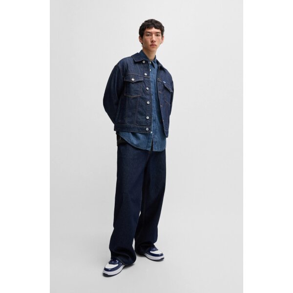 hbeu50534162_416_300 Ανδρικό Πουκάμισο Τζιν HUGO BLUE Ebino 50534162 Relaxed fit Μπλε - Image 2