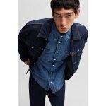 Ανδρικό Πουκάμισο Τζιν HUGO BLUE Ebino 50534162 Relaxed fit Μπλε - Image 4