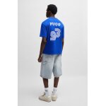 Ανδρική μπλούζα κοντό μανίκι HUGO Cotton-jersey T-shirt with football-inspired prints 50541252 μπλε - Image 2