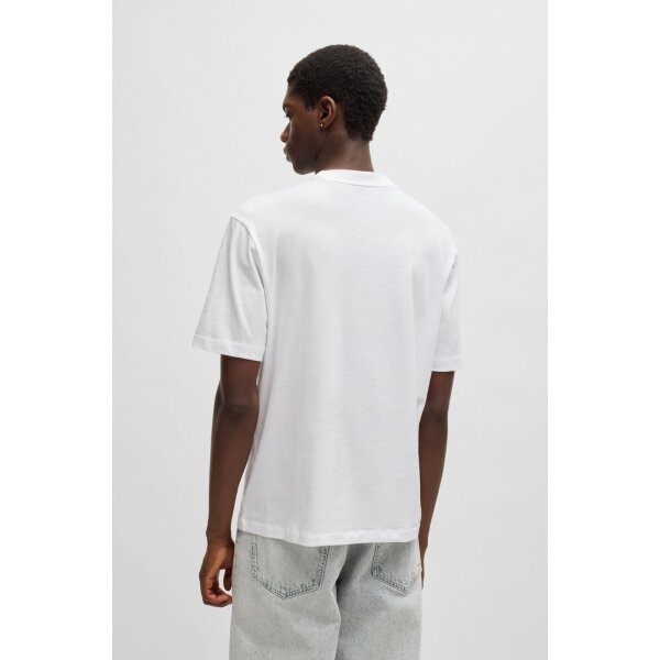 Ανδρική μπλούζα κοντό μανίκι Cotton-jersey T-shirt with logo artwork 50542934 λευκή - Image 2