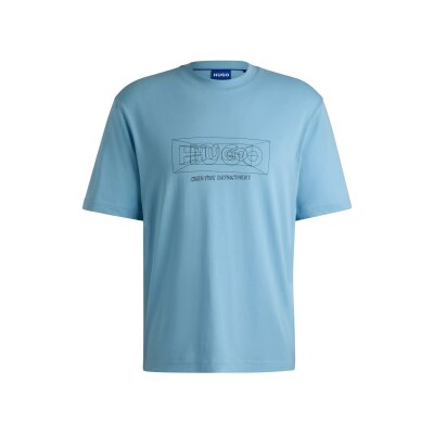 Ανδρική Μπλούζα HUGO BLUE Nufrancos Relaxed fit 50532095 Γαλάζιο