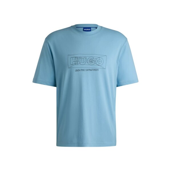 hbna50532095_454_100 Ανδρική Μπλούζα HUGO BLUE Nufrancos Relaxed fit 50532095 Γαλάζιο - Image 1