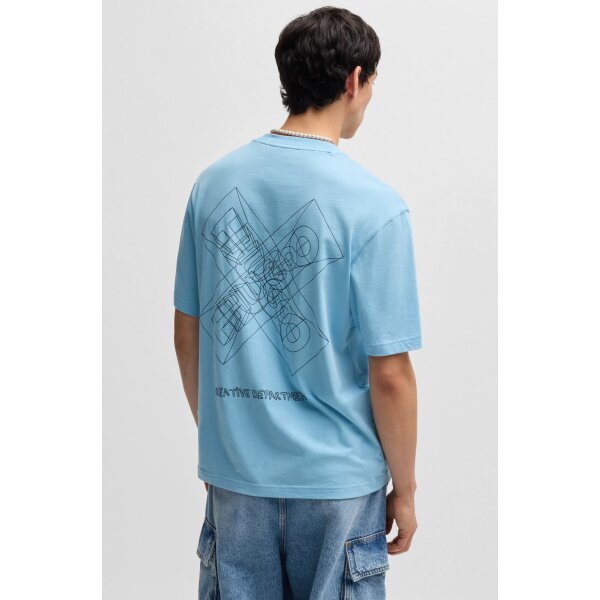 hbna50532095_454_360 Ανδρική Μπλούζα HUGO BLUE Nufrancos Relaxed fit 50532095 Γαλάζιο - Image 5
