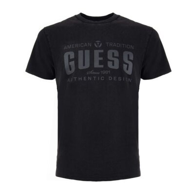 Ανδρική Μπλούζα GUESS SS BSC GUESS TRADITION M5GI27KBW41 Μαύρο