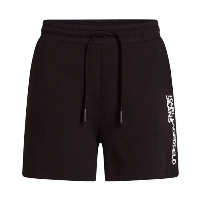 Ανδρική Βερμούδα KARL LAGERFELD TEXT LOGO SWEATSHORT A2M10166 Μαύρο