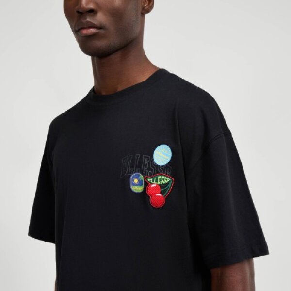 Ανδρική Μπλούζα ELLESSE TEES SHORTS STICKERO SHZ21993 Μαύρο - Image 3
