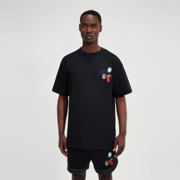 Ανδρική Μπλούζα ELLESSE TEES SHORTS STICKERO SHZ21993 Μαύρο - Image 1