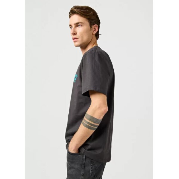 Ανδρική μπλούζα κοντό μανίκι small logo tee WRANGLER 112362800 γκρι - Image 3