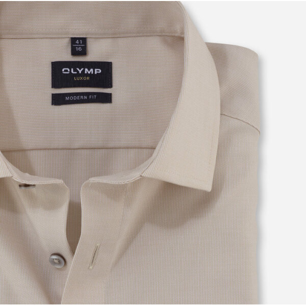 Ανδρικό πουκάμισο modern fit OLYMP 12417422 μπεζ - Image 4