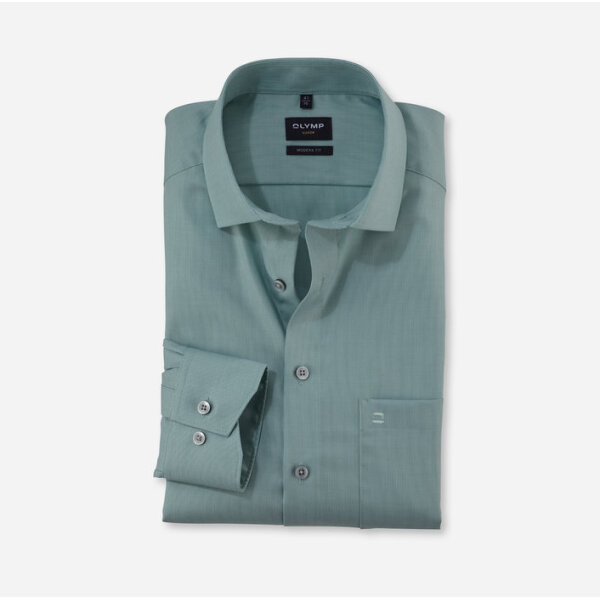 12417445-706x700 Ανδρικό πουκάμισο  modern fit OLYMP 12417445 πράσινο - Image 1