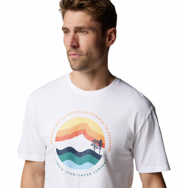 1934814A-111-4 Ανδρική Μπλούζα Path Lake™ Graphic Tee II Columbia 1934814111 λευκό - Image 2