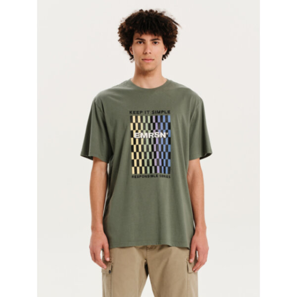 Ανδρική μπλούζα κοντό μανίκι EMERSON KEEP IT SIMPLE 251.EM33.07 πράσινη - Image 1