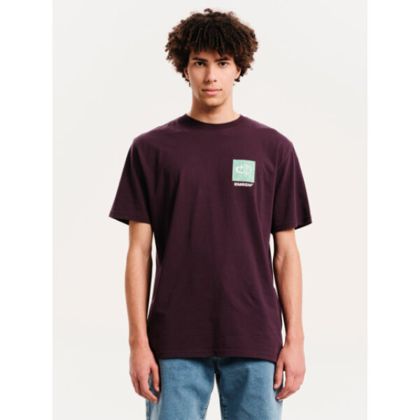 251.EM33.37-D-PURPLE_1 Ανδρική μπλούζα κοντό μανίκι EMERSON LOGO 251.EM33.37 μωβ - Image 1