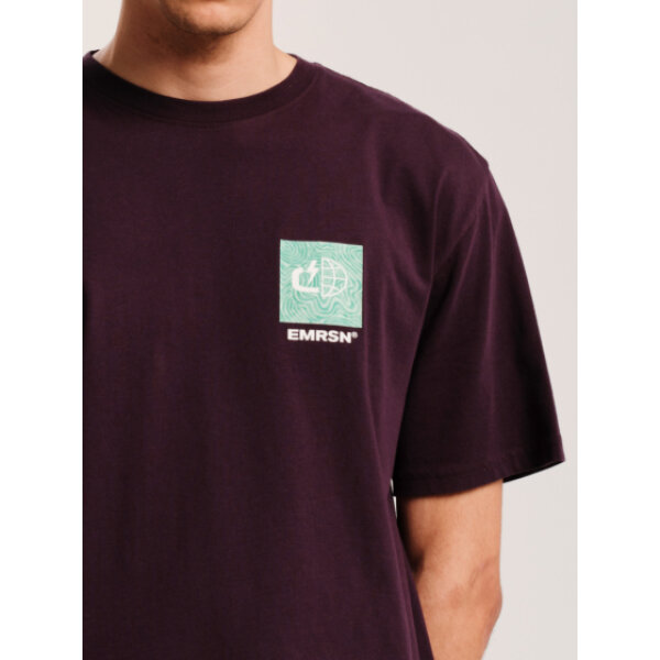 Ανδρική μπλούζα κοντό μανίκι EMERSON LOGO 251.EM33.37 μωβ - Image 4