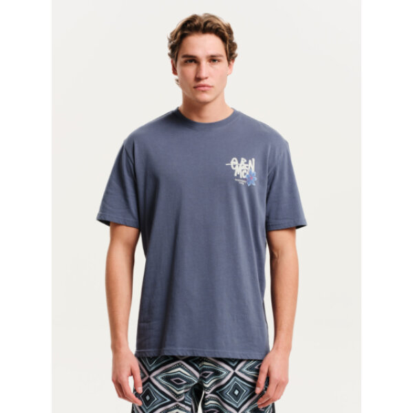 251.EM33.48-INDIGO-BLUE_1 Ανδρική μπλούζα κοντό μανίκι Emerson 251.EM33.48 μπλε - Image 1