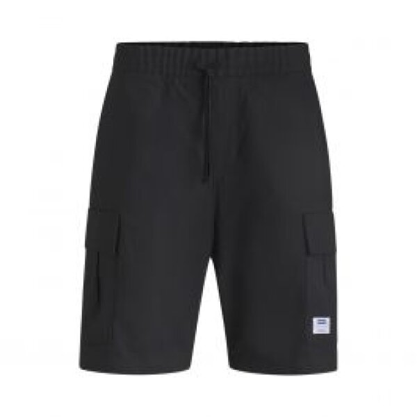2521141001_1_1744037586 Ανδρική βερμούδα cargo HUGO Structured-cotton shorts with drawstring and logo patch μαύρη - Image 3