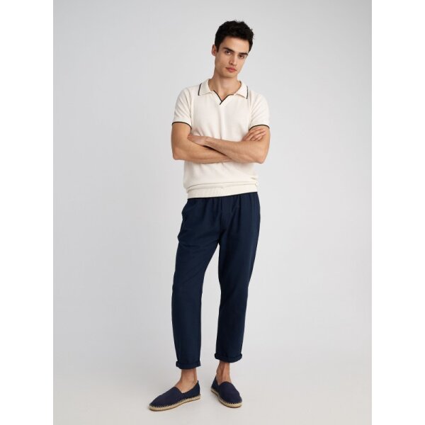 Ανδρικό παντελόνι λινό STAFF GALLERY 5-874.070.9.053 μπλε - Image 1