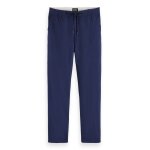 Ανδρικό παντελόνι λινό Essential-WARREN-COTTON/ LINEN TWILL JOGGER SCOTCH&SODA 179180 μπλε σκούρο