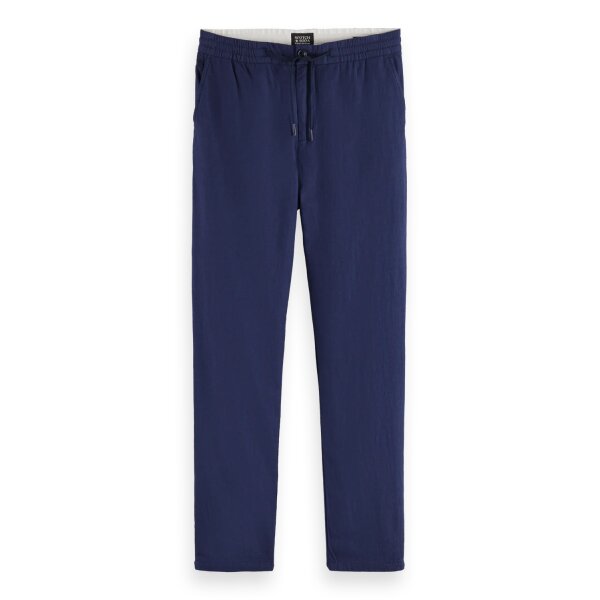 96172937-FNT Ανδρικό παντελόνι λινό Essential-WARREN-COTTON/ LINEN TWILL JOGGER SCOTCH&SODA 179180 μπλε σκούρο - Image 1