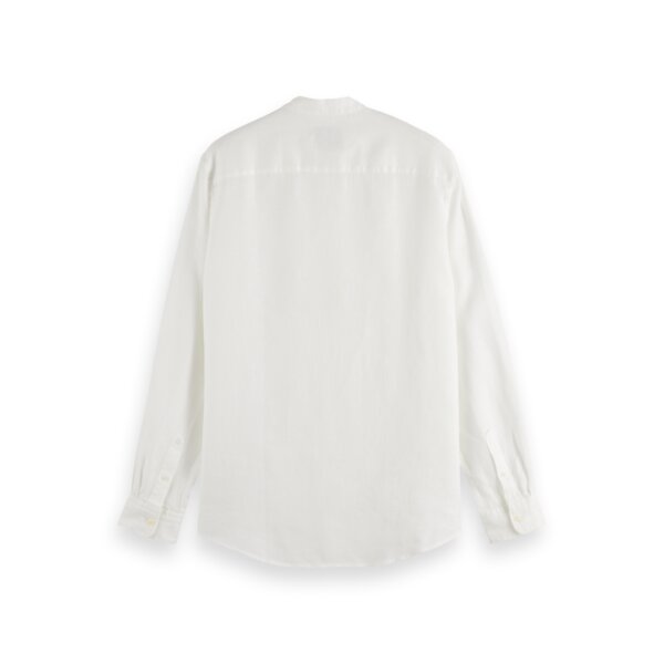 96172996-BCK-768x1024.png Ανδρικό πουκάμισο λινό μακρί μανίκι SCOTCH&SODA 179189 λευκό - Image 2