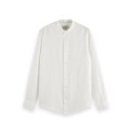 Ανδρικό πουκάμισο λινό μακρί μανίκι SCOTCH&SODA 179189 λευκό