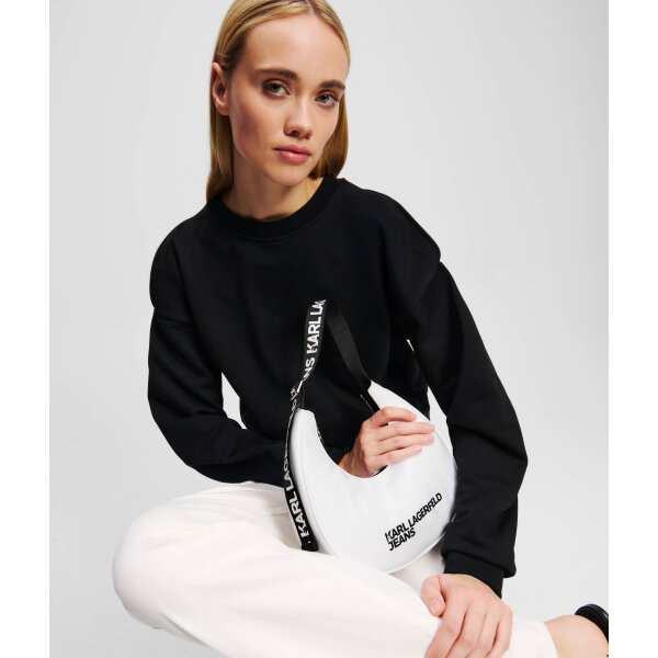 A1W30231100_2 ΓΥΝΑΙΚΕΙΑ ΤΣΑΝΤΑ NYLON HALF-MOON SHOULDER WHITE KARL LAGERFELD A1W30231-100 - Image 2