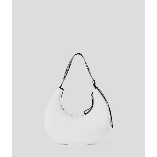 A1W30231100_4 ΓΥΝΑΙΚΕΙΑ ΤΣΑΝΤΑ NYLON HALF-MOON SHOULDER WHITE KARL LAGERFELD A1W30231-100 - Image 4