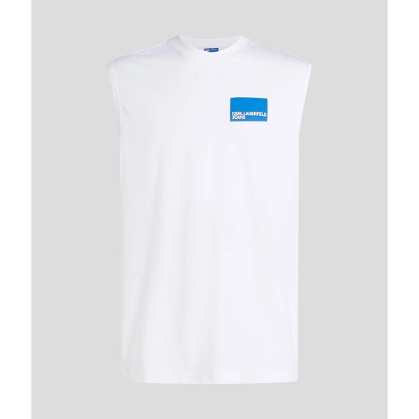 A2M17053100_5 Ανδρική Μπλούζα αμάνικη KARL LAGERFELD RELAXED BOX LOGO TANK A2M17053 Λευκό - Image 3