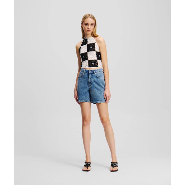 A2W100411UW_1 ΓΥΝΑΙΚΕΙΟ HIGH-RISE DENIM SHORTS Karl Lagerfeld A2W10041-1UW - Image 2
