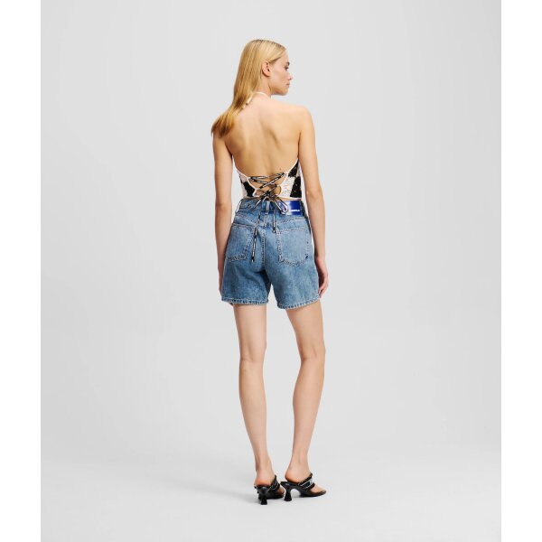 A2W100411UW_3 ΓΥΝΑΙΚΕΙΟ HIGH-RISE DENIM SHORTS Karl Lagerfeld A2W10041-1UW - Image 4
