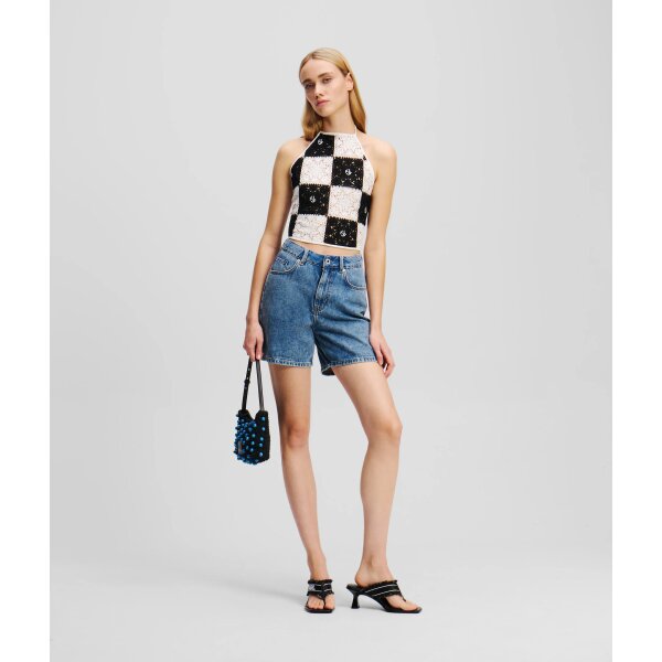 A2W100411UW_4 ΓΥΝΑΙΚΕΙΟ HIGH-RISE DENIM SHORTS Karl Lagerfeld A2W10041-1UW - Image 1