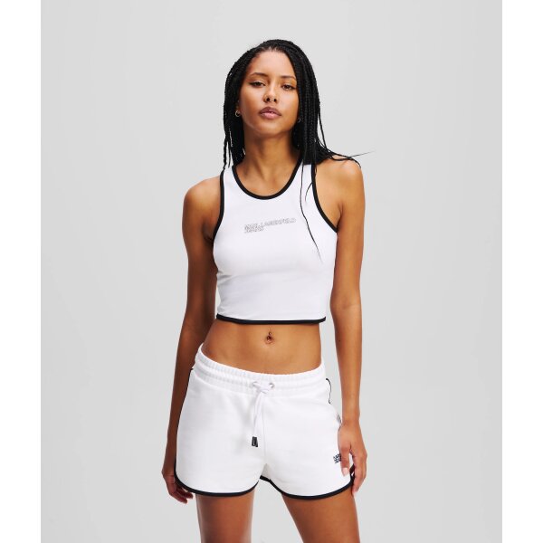 ΓΥΝΑΙΚΕΙΟ PIPING DETAIL TANK TOP Karl Lagerfeld WHITE  A2W17024-100 - Image 2