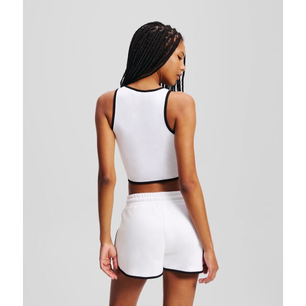 ΓΥΝΑΙΚΕΙΟ PIPING DETAIL TANK TOP Karl Lagerfeld WHITE  A2W17024-100 - Image 4