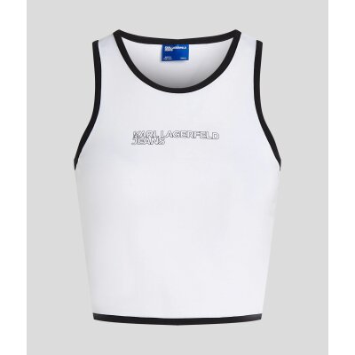 ΓΥΝΑΙΚΕΙΟ PIPING DETAIL TANK TOP Karl Lagerfeld WHITE A2W17024-100