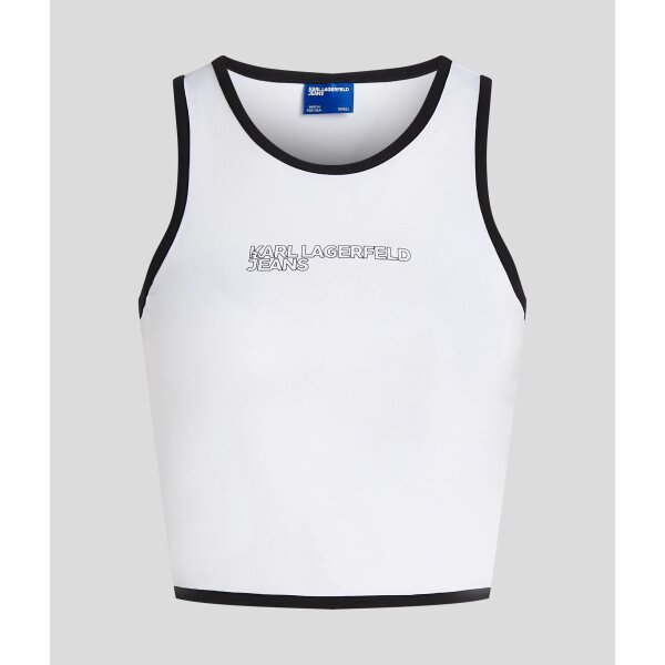 ΓΥΝΑΙΚΕΙΟ PIPING DETAIL TANK TOP Karl Lagerfeld WHITE  A2W17024-100 - Image 1