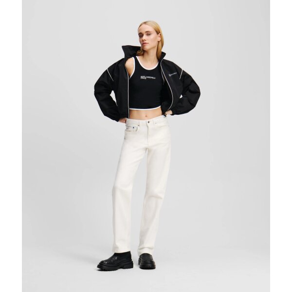 ΓΥΝΑΙΚΕΙΟ PIPING DETAIL TANK TOP Karl Lagerfeld   BLACK A2W17024-999 - Image 4