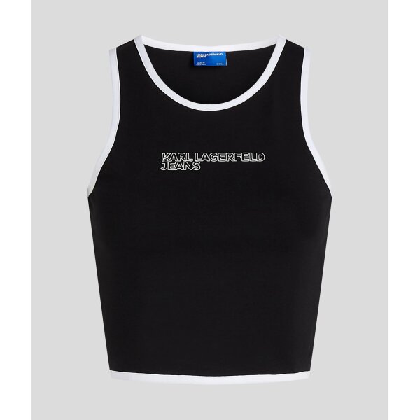 A2W17024999_5 ΓΥΝΑΙΚΕΙΟ PIPING DETAIL TANK TOP Karl Lagerfeld BLACK A2W17024-999 - Image 1