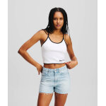 ΓΥΝΑΙΚΕΙΟ PIPING DETAIL TANK TOP Karl Lagerfeld WHITE  A2W17026-100