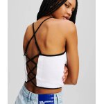 ΓΥΝΑΙΚΕΙΟ PIPING DETAIL TANK TOP Karl Lagerfeld WHITE  A2W17026-100 - Image 3