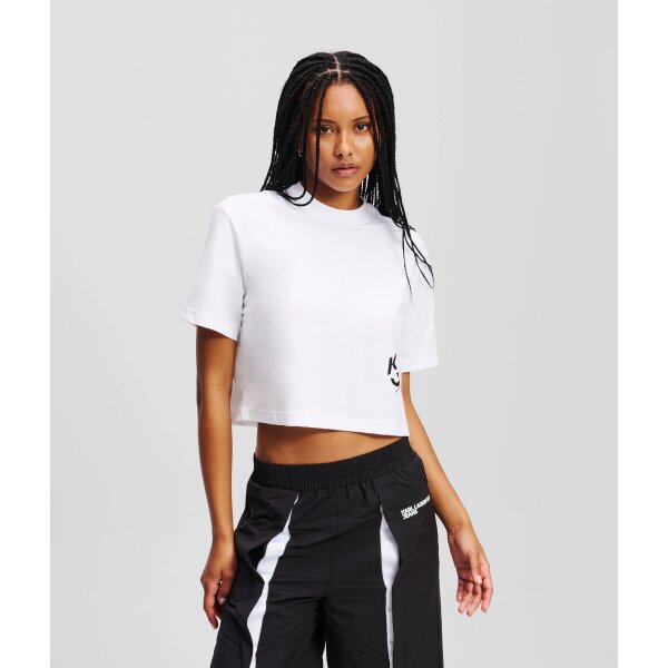 Γυναικείο T-Shirt Karl Lagerfeld MONOGRAM CROPPED  White A2W17076-100 - Image 2