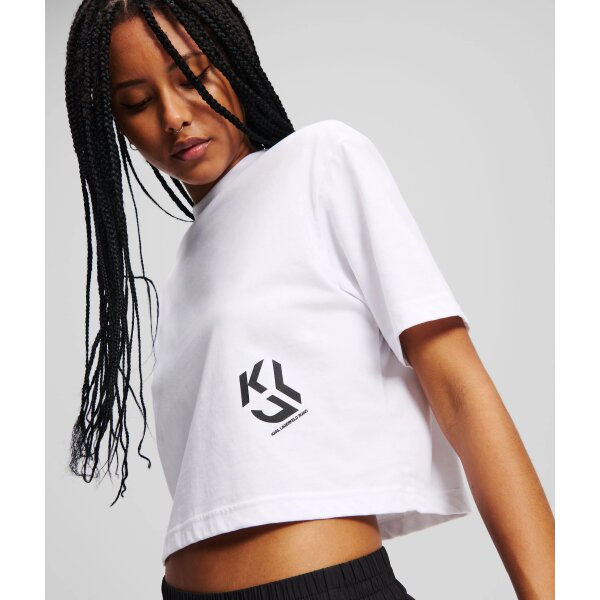 Γυναικείο T-Shirt Karl Lagerfeld MONOGRAM CROPPED  White A2W17076-100 - Image 3