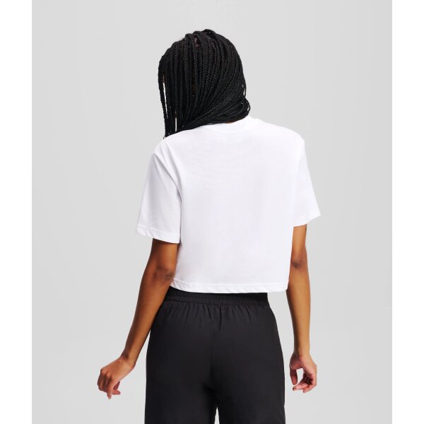 Γυναικείο T-Shirt Karl Lagerfeld MONOGRAM CROPPED  White A2W17076-100 - Image 4