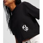 Γυναικείο T-Shirt Karl Lagerfeld MONOGRAM CROPPED BLACK A2W17076-999 - Image 3