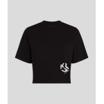 Γυναικείο T-Shirt Karl Lagerfeld MONOGRAM CROPPED BLACK A2W17076-999